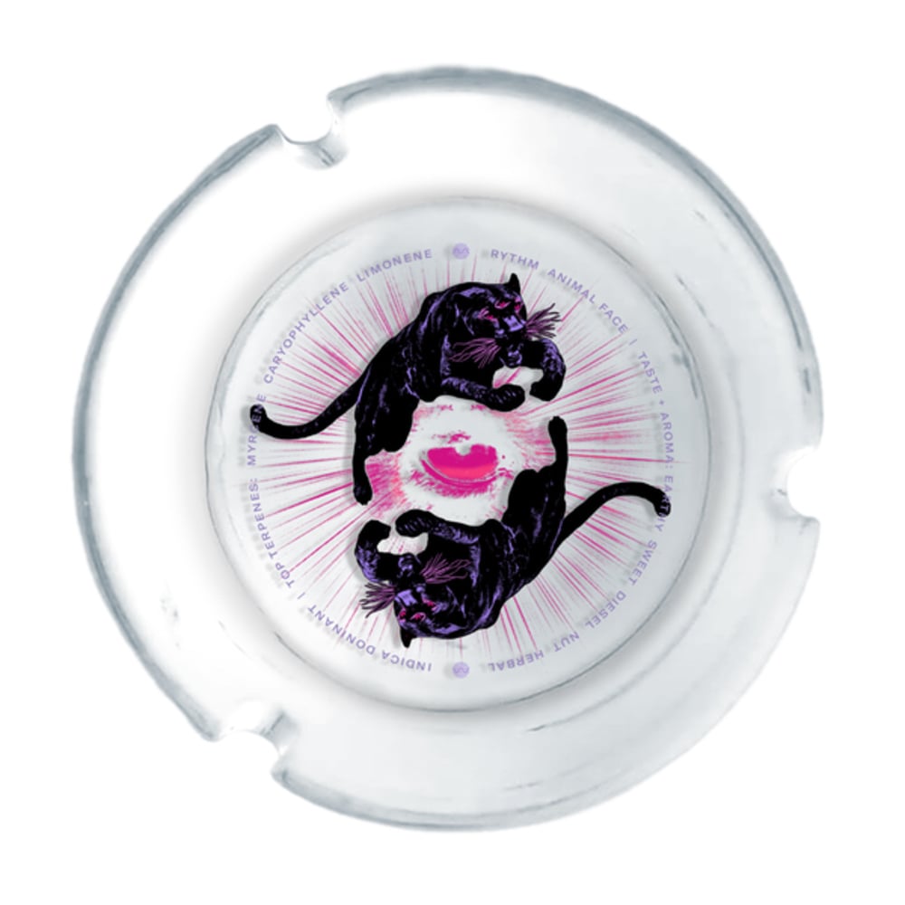RYTHM – Clear Glass Ashtray - Animal Face