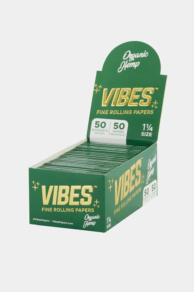 Vibes – Organic Hemp Papers - Green - 1 1/4 [50pk]