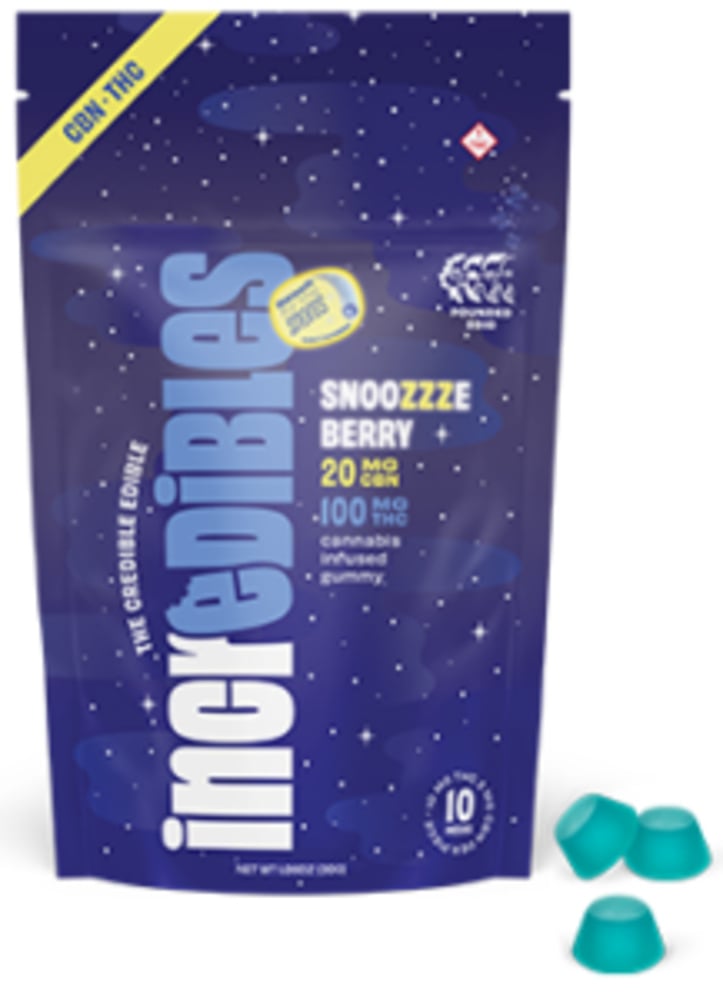 incredibles – 5:1 Snoozzzeberry + CBN [10pk] (100mg THC/20mg CBN)