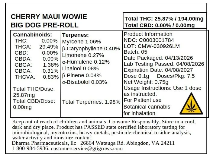 Dogwalkers – Cherry Maui Wowie [.75g]