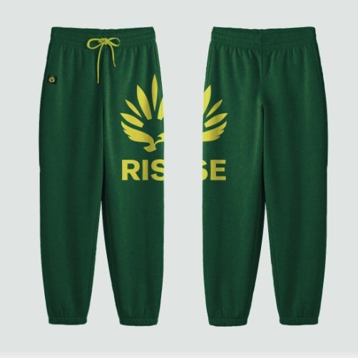 RISE Merch – Large Phoenix Tapered Jogger - Leaf Green [XL]