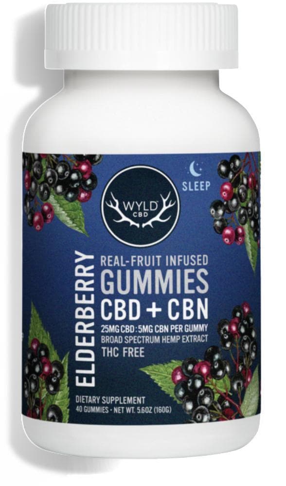 WYLD CBD – 500mg Elderberry CBD:CBN Gummies | 20-pack