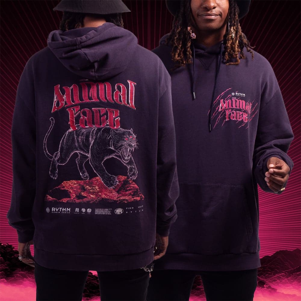 RYTHM – Vintage Animal Face Heavyweight - Washed Purple [2XL]