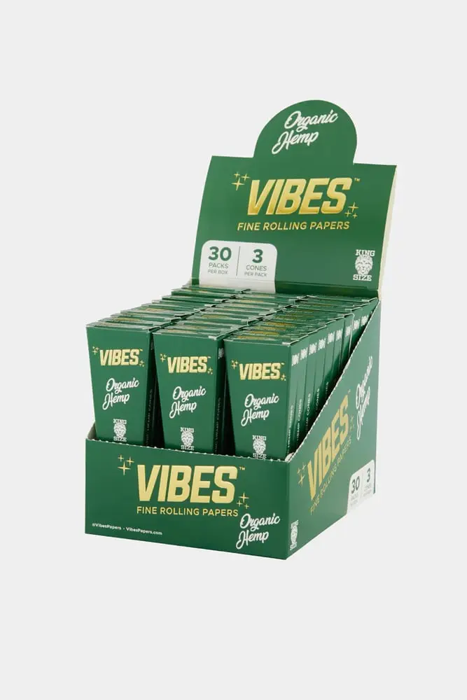 Vibes – Organic Hemp King Size Cones [3pk]