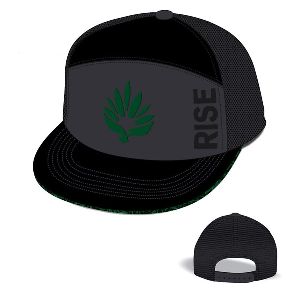 RISE Merch – Grey Mesh Logo - Black