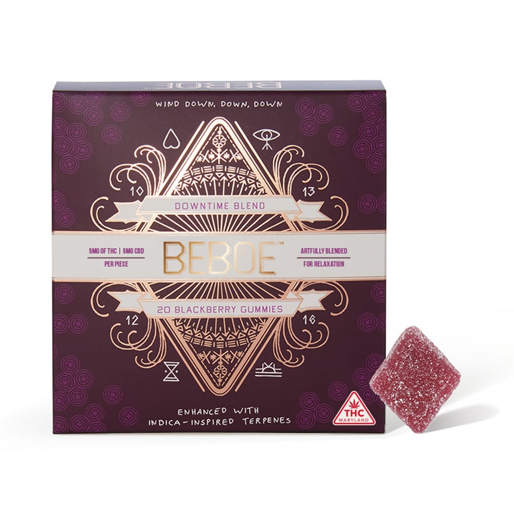 Beboe – 1:1 Downtime Blackberry [20pk] (100mg CBD/100mg THC)