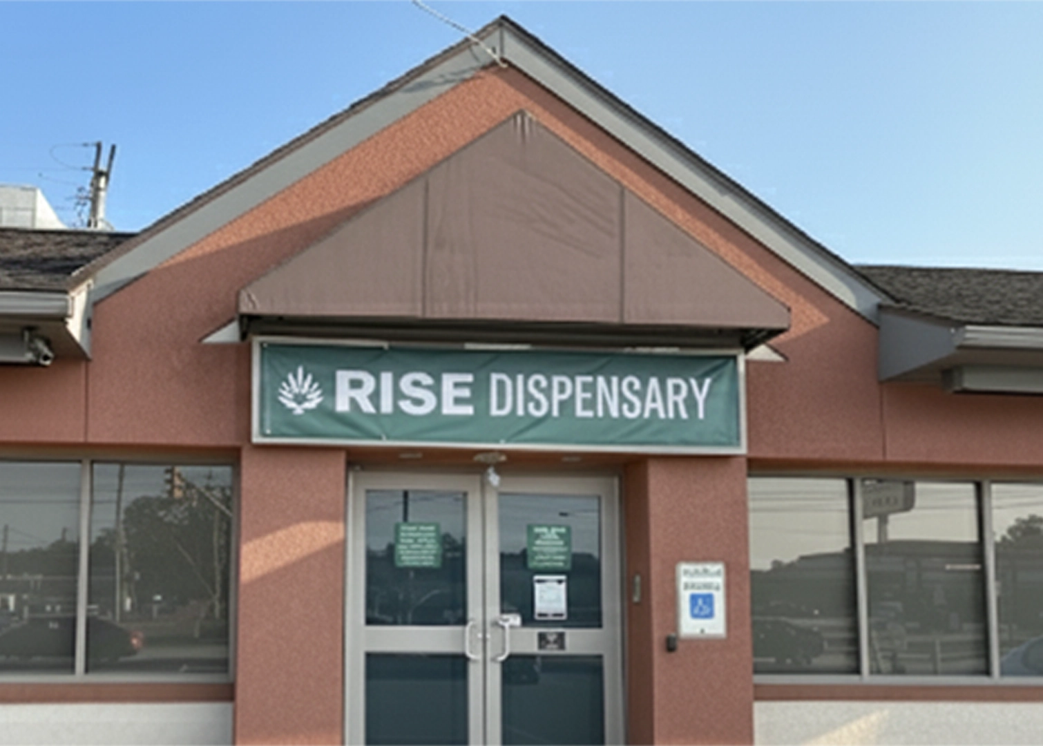 Exterior of RISE Lebanon PA medical marijuana dispensary in Pennsylvania.