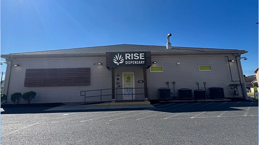 Exterior of RISE Steelton PA medical marijuana dispensary in Pennsylvania.